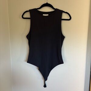 Babaton Contour sleeveless squareneck thong bodysuit
